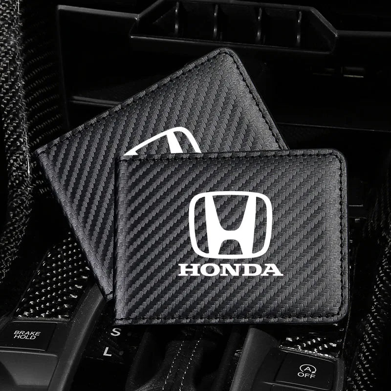Car Wallet Card Holder Driver License Cover Driver License Bag For Honda Civic Accord Fit Jazz Pilot Odyssey City HR-V Passport