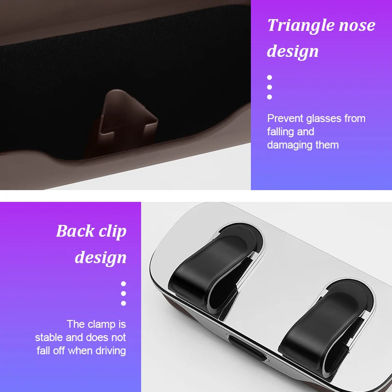 Car Sun Visor Glasses Case Portable For Infiniti G35 G37 Q50 G20 QX50 QX55 QX60 QX80 Q60 FX35 M45 Sunglasses Holder Eyeglass Box