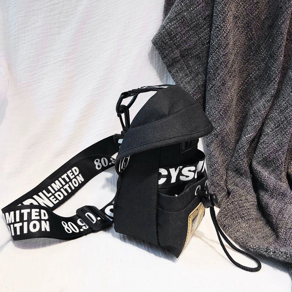New Fashion Messenger Bag Trendy Street Letter Printed Shoulder Bags for Women Girls Outdoor Literary Chest Bag Friends Gifts