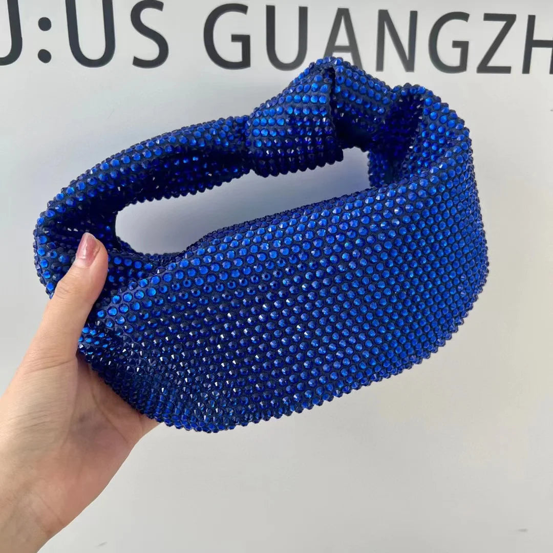 Luxury Designer Glitter Rhinestone Diamond Cloud Bag Evening Bag Wedding Party Clutch Purse Women Handbag Shoulder Messenger Bag