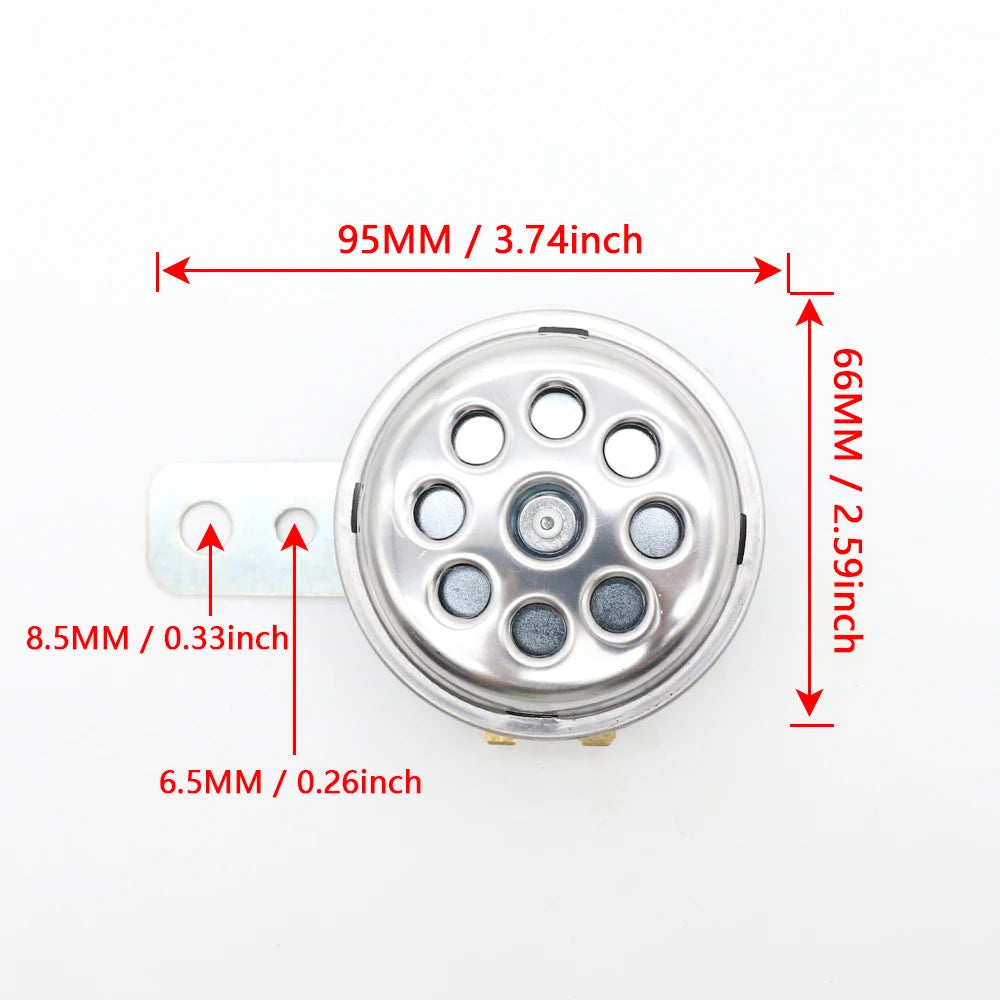 LVEE DL70 series 6V 12v 48V 60V motorcycle horn Universal Waterproof Electric Horn 12V 105db Moto bike Motor Scooter Loud Sound