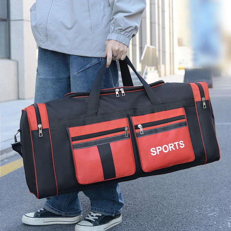 Men's Foldable Travel Bag, Sports Travel Bag, Moving Bag, Cross-Body Storage Luggage Bag