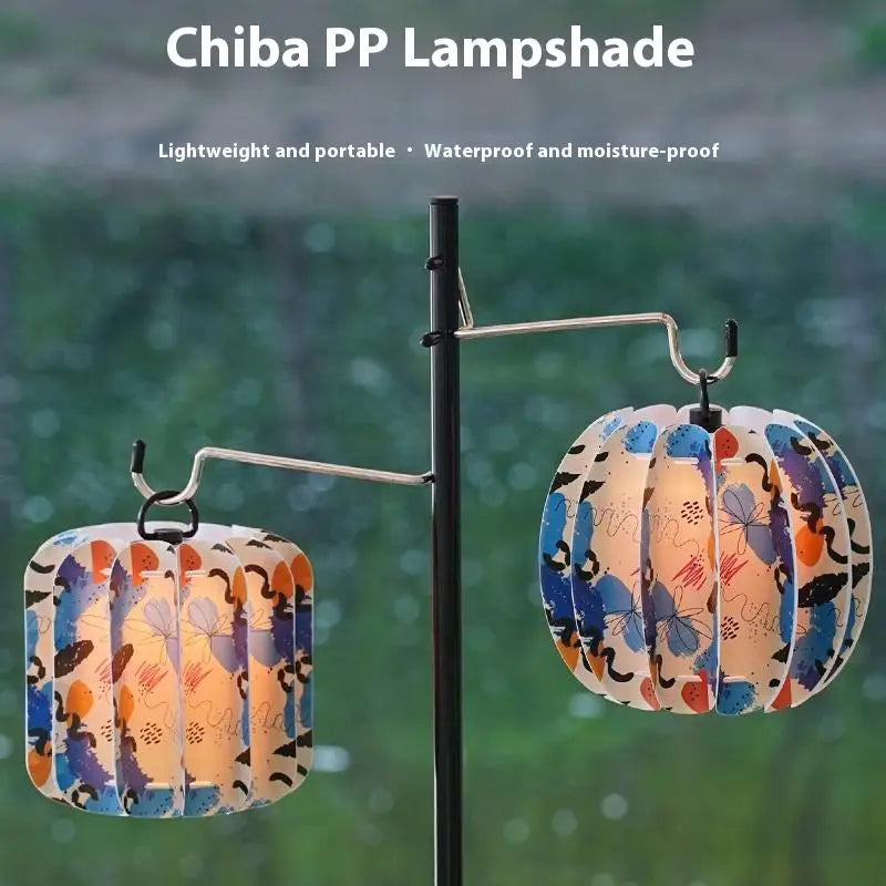 1Pc Lampshade Waterproof Camping Lamp Cover Atmosphere Lantern Shade Pumpkin/Cylindrical Shape For Outdoor Camping Tent