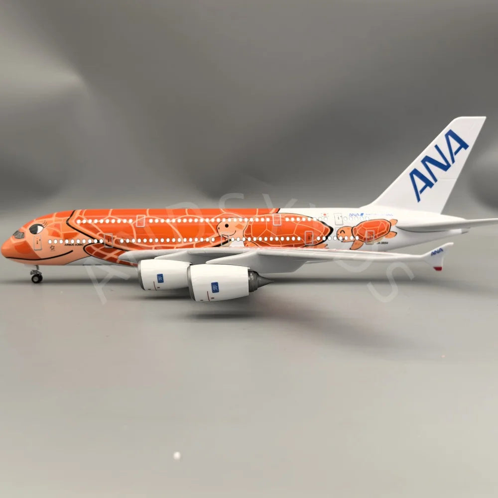 NEW 47CM A380 Orange Turtle Airplane Model boys toys Japan Air ANA A380 Aircraft Model adults fun for Displays Souvenir Gifts