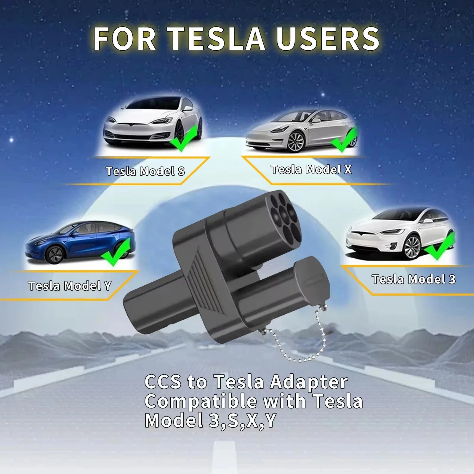 BERET CCS2 to Tesla EV Charger Adapter AC+DC 250A 1000V Electric Vehicle DC Charging CCS2 To Tesla Convertor dc combo 2