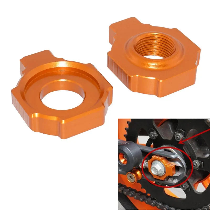 Rear Chain Adjuster Axle Block For KTM SX SX-F XC XC-F EXC EXC-F XC-W XCF-W 85 125 150 300 350 450 530 SX85 EXC250 EXC300