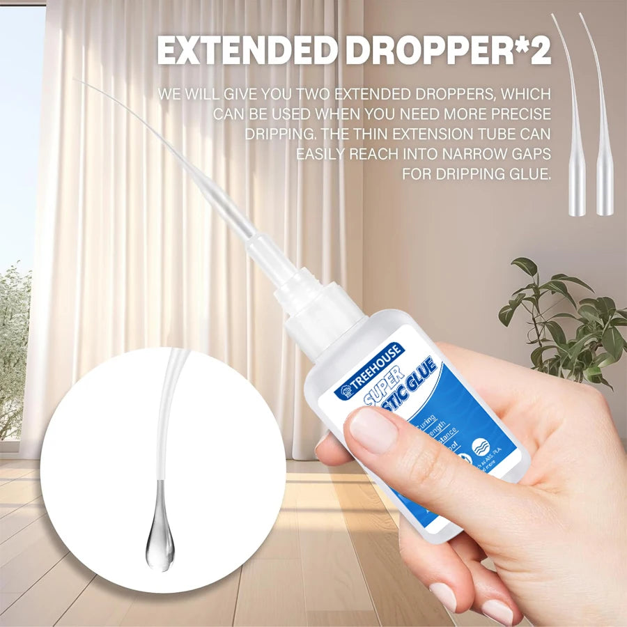 1-4Pcs Super Plastic Glue, Fast Curing Waterproof Heat Resistant Adhesive for ABS, PVC, PLA, Acrylic, DIY Crafts & Toy Repairs