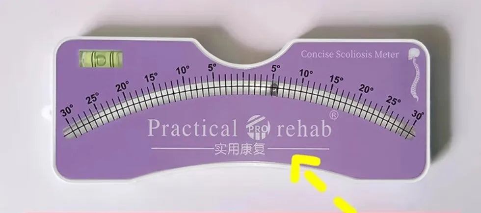 Pocket Scoliometer Medical Measuring Device for Back Scoliosis Diagnosis Portable Device for Measuring Spinal Alignment Measure