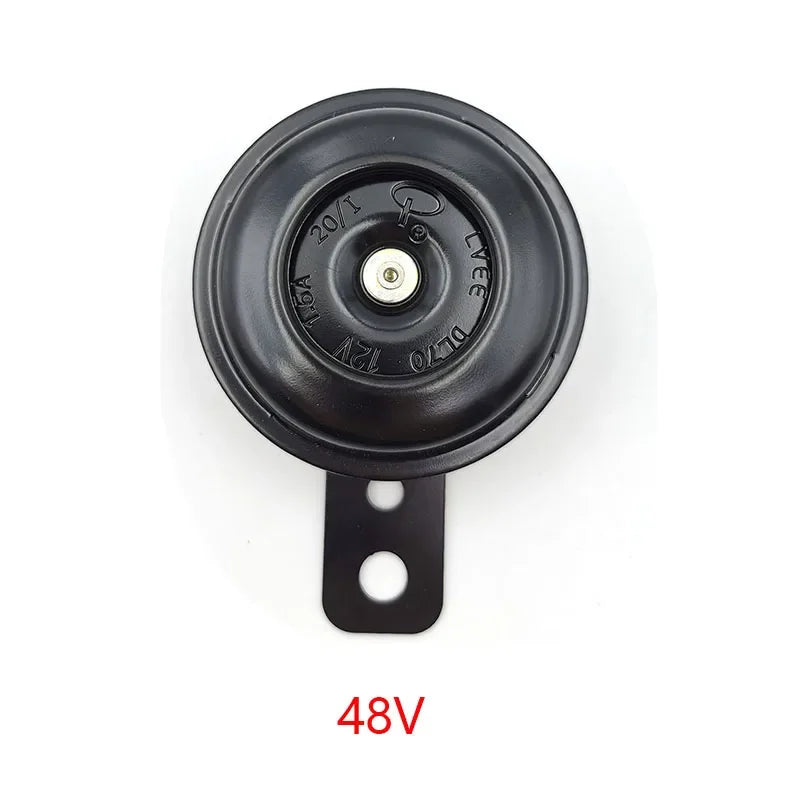 Universal Motorcycle Horn 12V 48V 60V E-Bikes Motorcycle Electric Horn Kits Waterproof Round Loud Horn Speaker