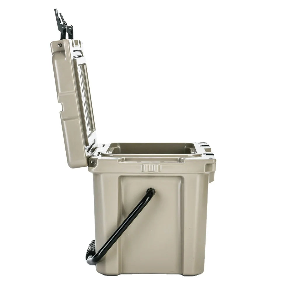 25QT Outdoor Portable Rotomolded Cooler With Aluminum Handle Heavy Duty Insulated Ice Chest For Fishing Picnic Food Storage