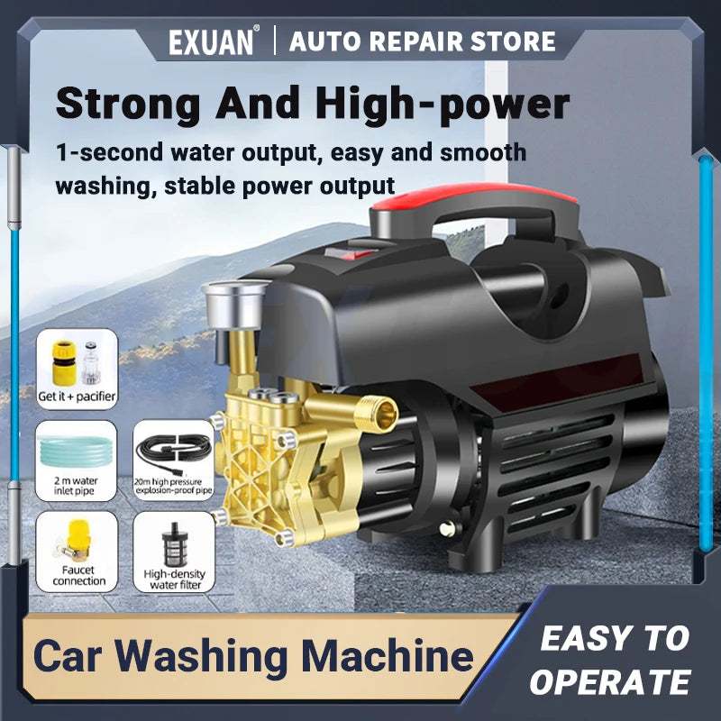 220V Portable Electric Pressure Washer 800W Mini Car Wash Machine High Pressure Water Gun Cleaning Pump For Home Garden Vehicle