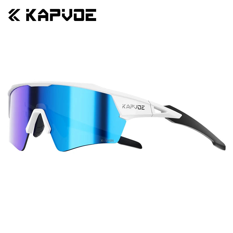 Kapvoe Hot Shadowless Photochromic Cycling Glasses Lighteight UV400 Sunglasses Men Women Bike MTB Eyewear Riding Outdoor Running