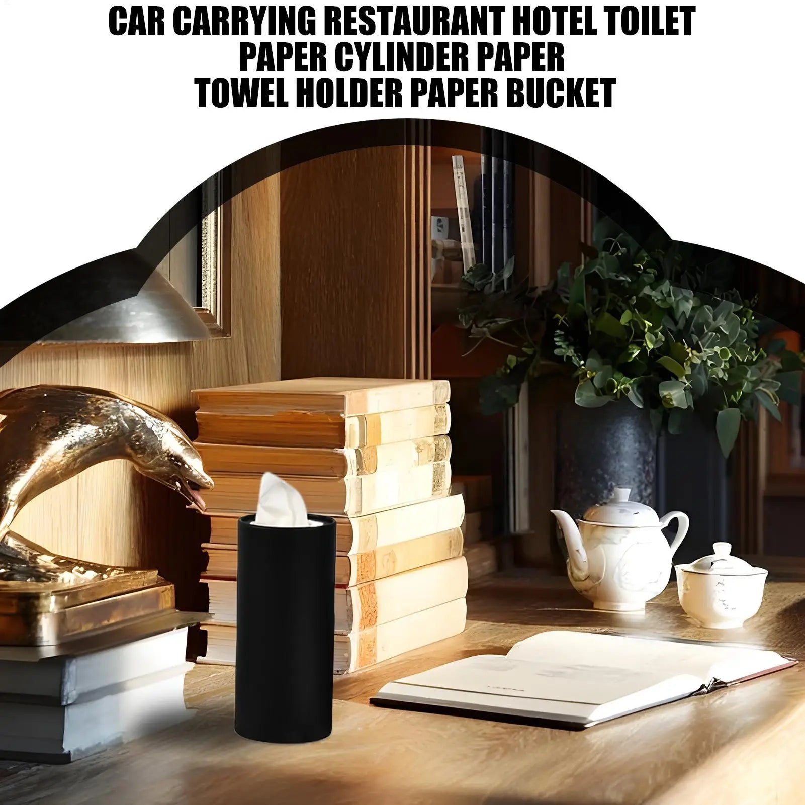 2 Pieces Round Tissue Boxes for Car, Creative Car Tissue Cylinder Wood Pulp Paper Towel Holder  Napkin Box broken Window Tissue