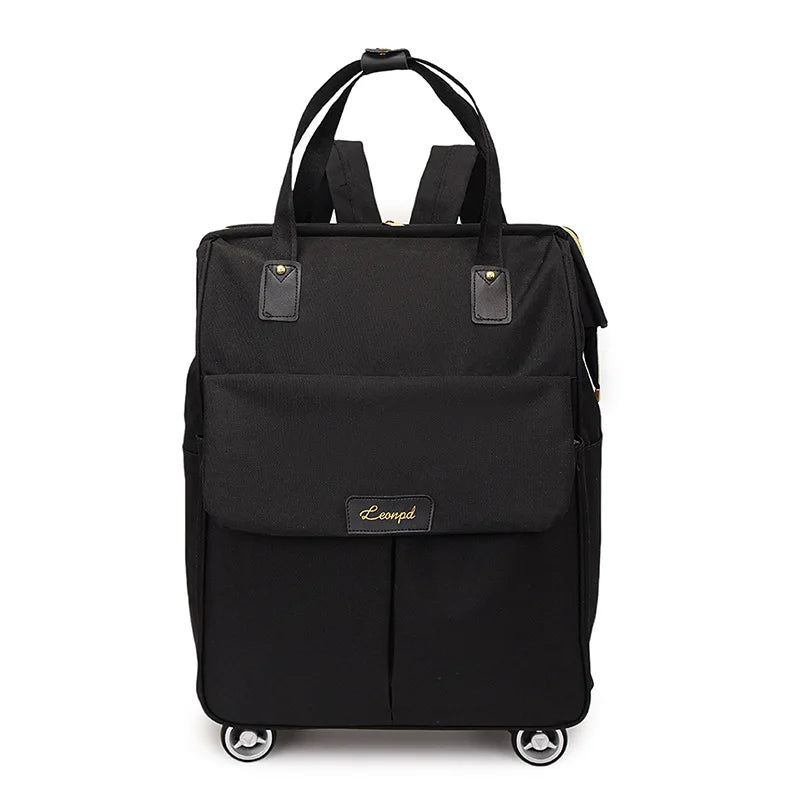 Large Capacity Double Shoulder Travel Bag Handheld Boarding Box Short Trip Luggage Bag Wheel Universal Pull Rod Bag