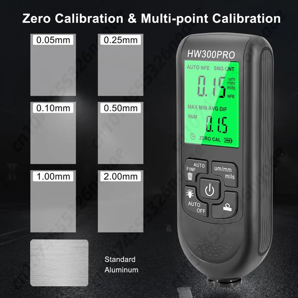 0-2000um Car Paint Thickness Tester Digital Display Car Paint Film Tester Manual Paint Tools for Automobile for Fe/nfe