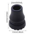 Rubber Pad Cap Non-Slip Walking Stick Crutch Cane Bottom Pads Cover Protector Climbing Hiking Trekking Pole Tip Black 16/19/22mm