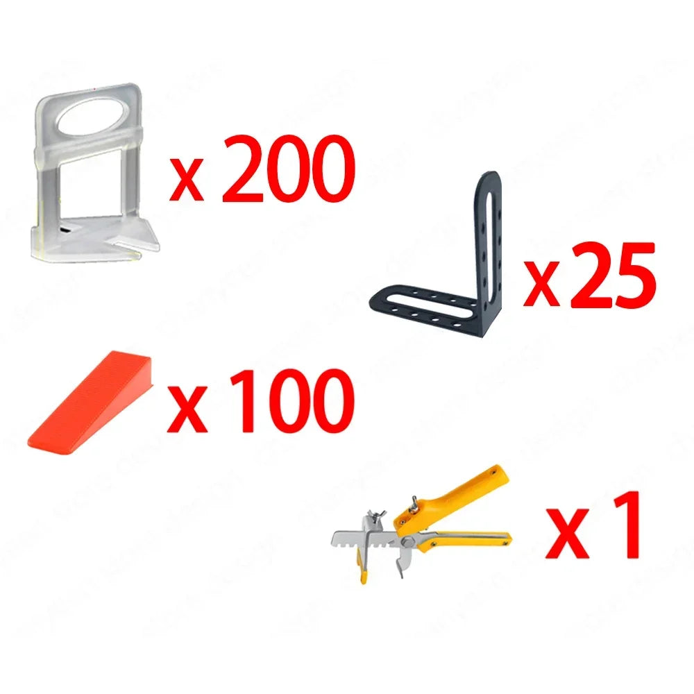 0.35/0.5/1/2/3mm Wall Floor Ceramic Tile Leveling System Clips Wadge Piler Spacer Kit for Tile Laying Construction Tools