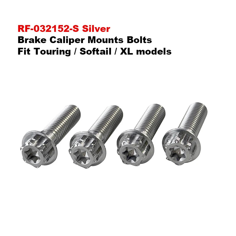 Titanium Alloy Colors Brake Caliper Mounts Bolts Front Fender Screws Fit HD Touring Softail XL Motorcycles