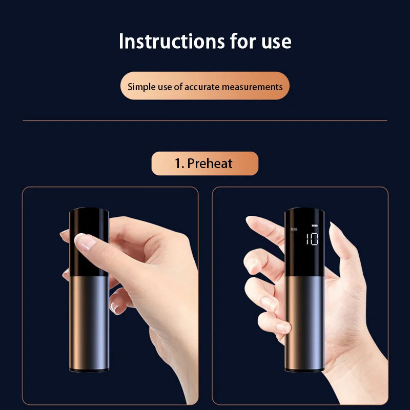 Lenovo Portable Type-C Alcohol Tester Professional High Sensitivity Breathalyzer Alcohol Test Digital Breath Alcohol Tester