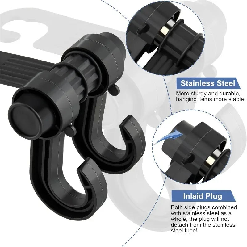 2Pcs Universal Car Seat Back Storage Hook Sundries Hanger Bag Holder Multifunction Car Hooks Vehicle Storage Organizer