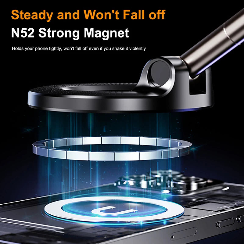 Magnetic Vacuum Phone Bracket 360° Adjustable Holder Strong Suction Cup Navigation Design Stand Holder For Car Universal 2026