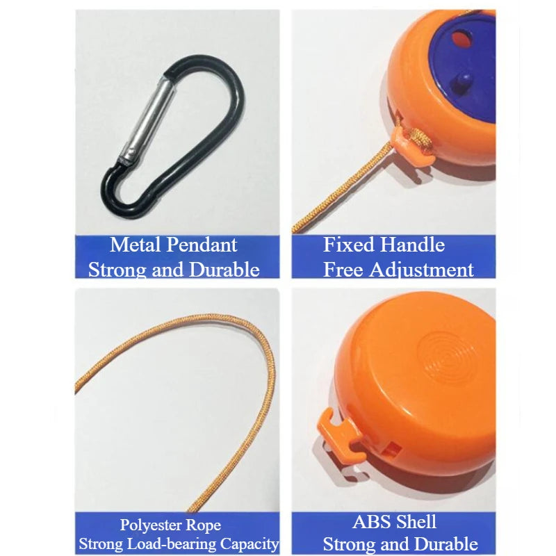 10m Clothesline Laundry Drying Rope Outdoor Clothes Line Windproof Anti-slip Retractable Cord for Hotel Camping accessories