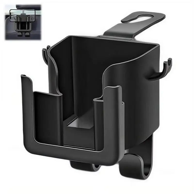 Multifunctional Car  Cup Holder with Rear Hooks Phone Mount Storage Rack