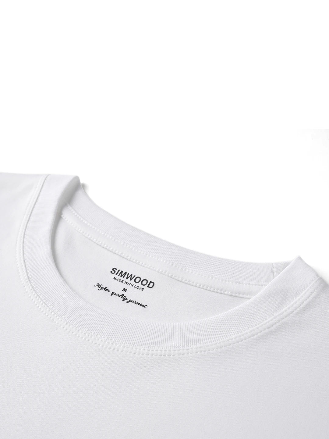SIMWOOD Men's Liquid Ammonia Cotton T-Shirt 215gsm Ultra-Soft & Smooth Regular Fit Long Sleeve Top Silky Comfort Autumn For Men