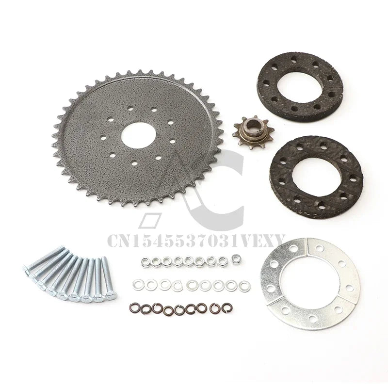 Electric Bicycle Modification Accessories Front and Rear Sprockets 9-Hole Sprocket Installation Kit Suitable for 49cc 66cc 80cc