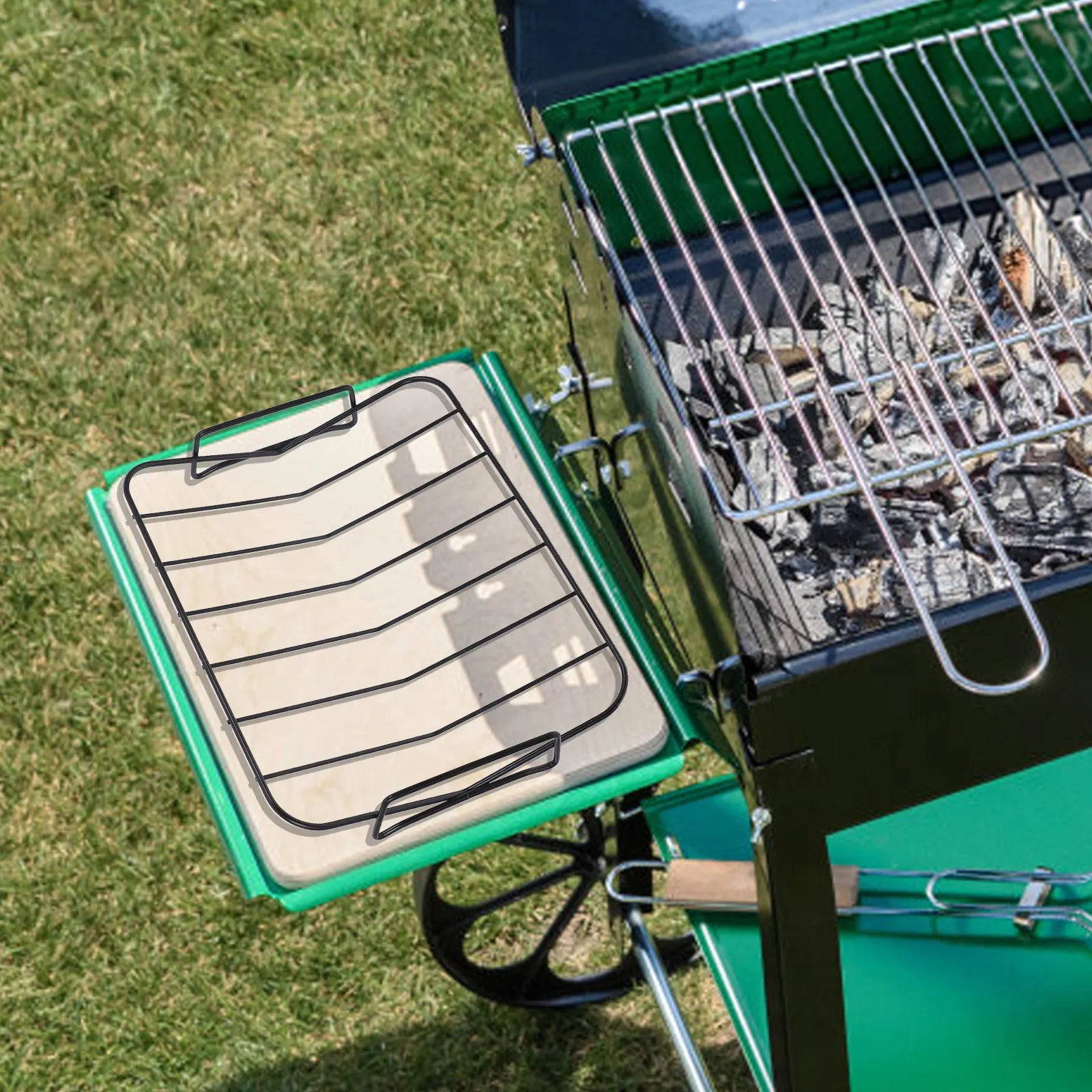 Portable Bbq Grill Rack Versatile Cooking Outdoor Patio Picnic Campfire Chicken Holder Barbecue Rack Rotisserie Grill Basket