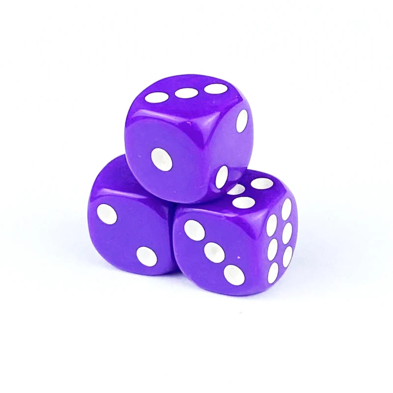 10 PCS/Set 16mm D6  6 cubes Dice Acrylic 6 sides D6 Dice With role Edges For Casino Dice Table Board Game