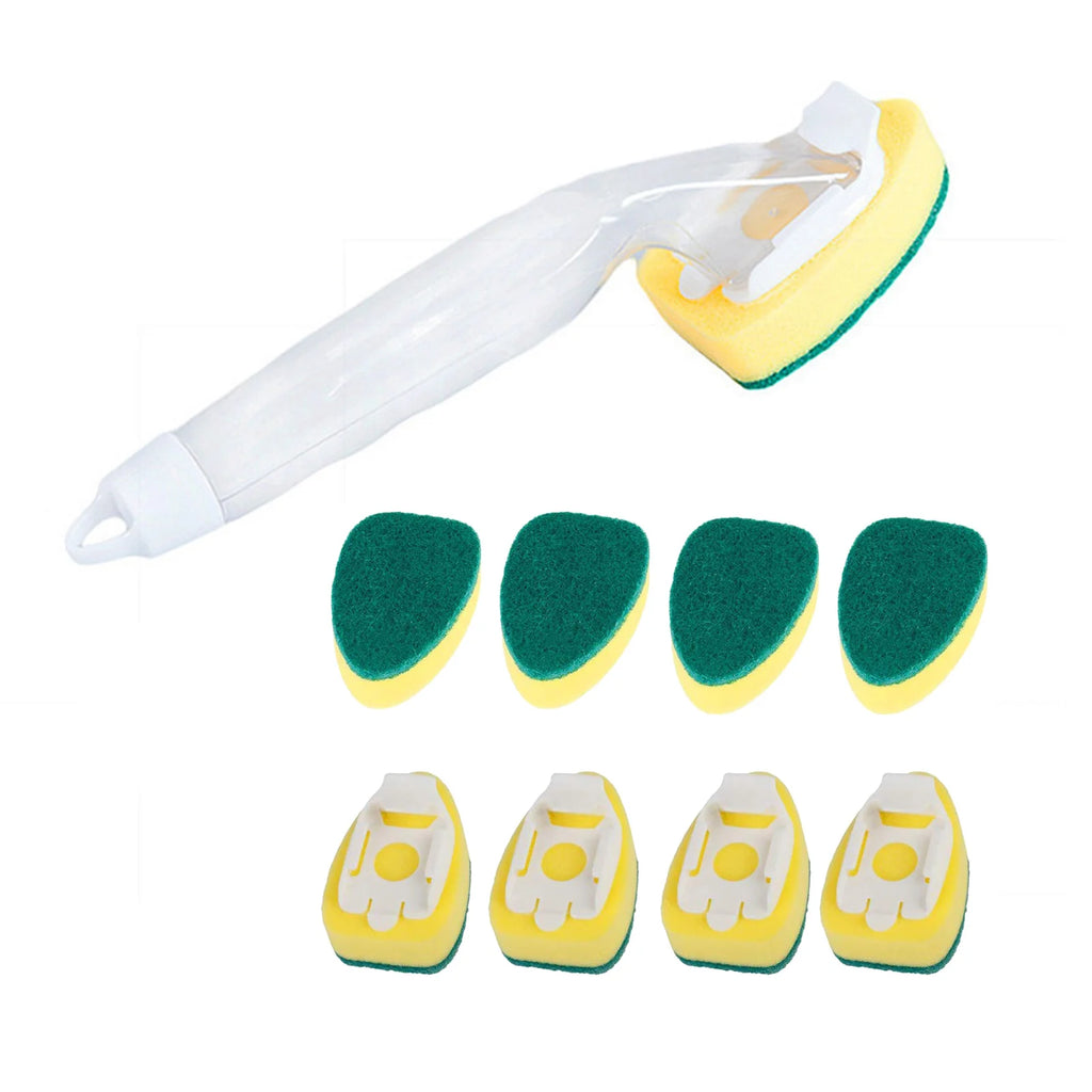Dish Sponge Dish Wand Sponge Refillable Replacement Heads Kitchen Sink Cleaning Brush Dish Scrubber Scouring Scrubber Pads