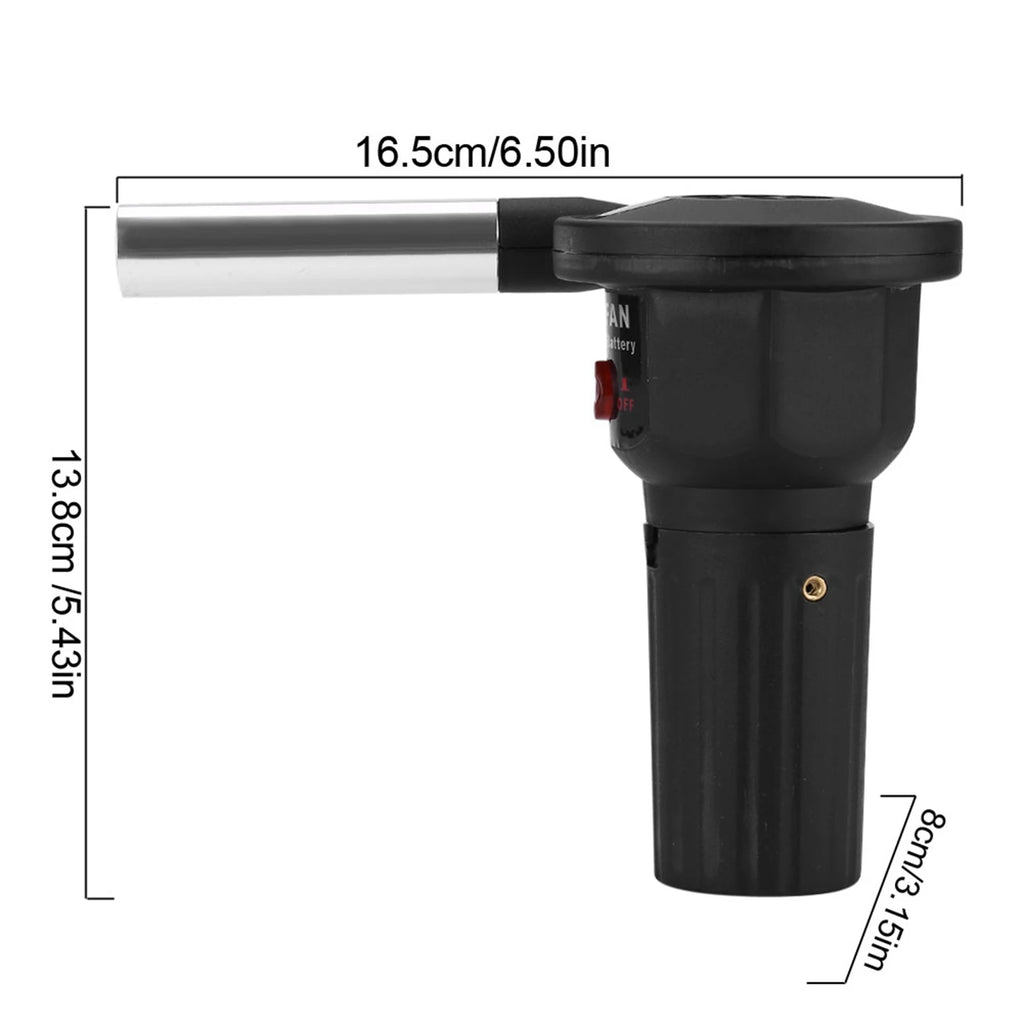 Portable Battery Powered BBQ Fan Air Blower for Outdoor Camping Picnic Charcoal Grill Barbecue