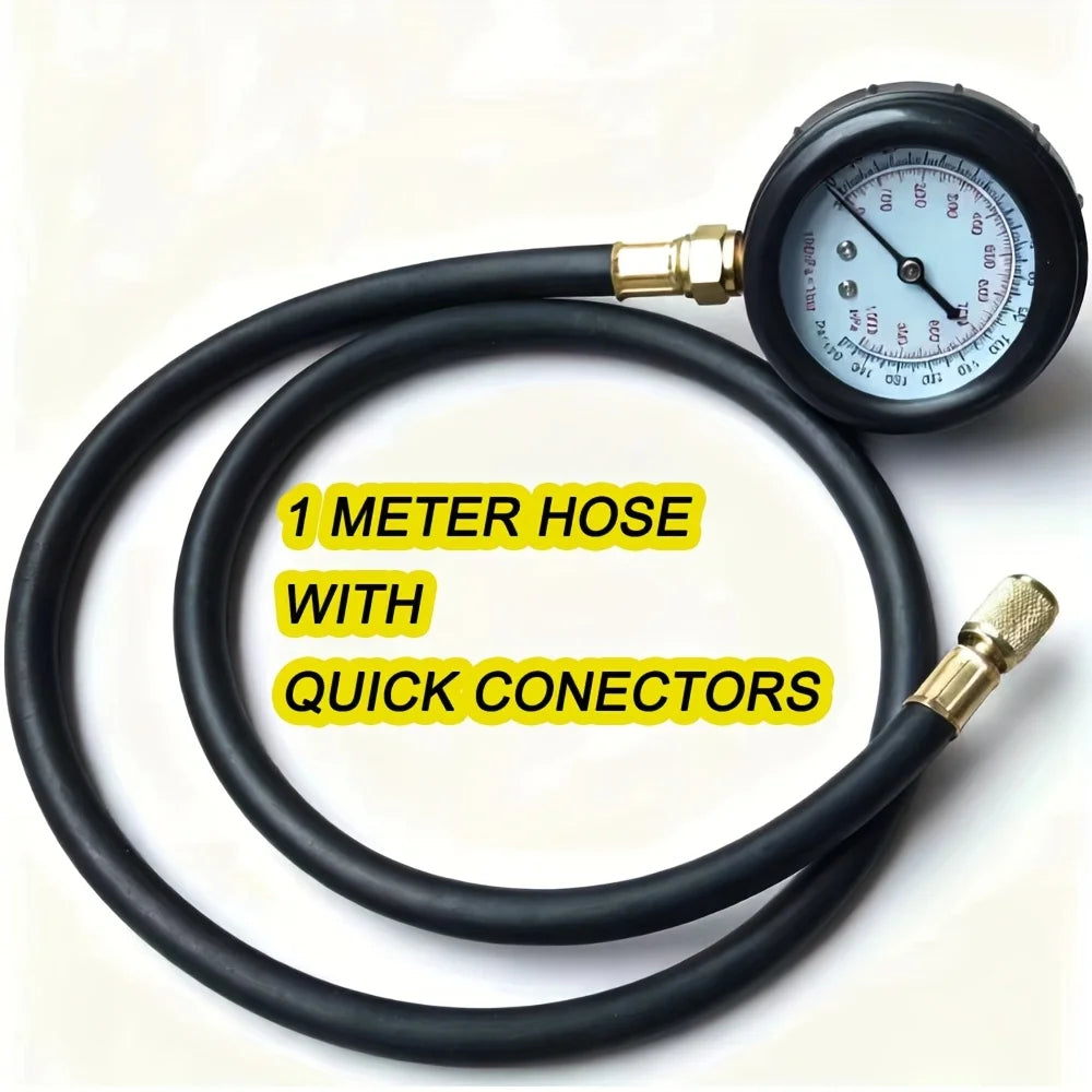 Fuel Pressure Tester Gauge Kit 150PSI Automotive Engine Injector Pump Test Motorcycle Gasoline Gas Injection Manometer Tool Set