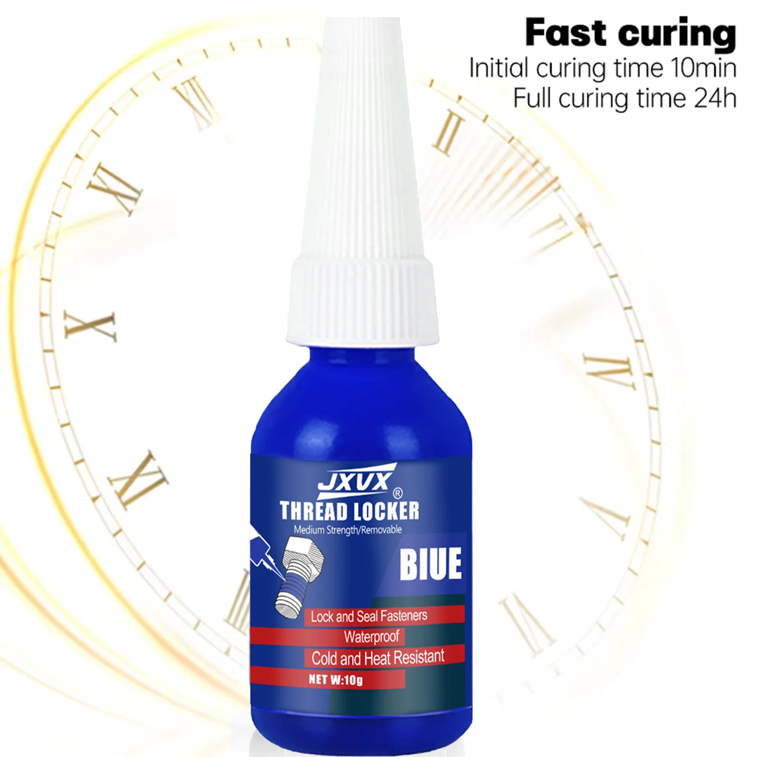 lock tight Thread Blue Thread Locking Agent, Medium Strength Blue Anaerobic Adhesive for Fixing Screws and Nuts, Anti-Loosening, Anti-Corrosion, Oil Resistant, Loctite Removable Loosening/Corrosion.