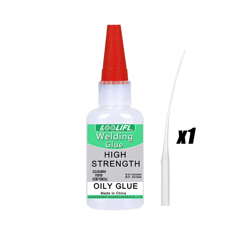 Super Strong Adhesive, Cyanoacrylate, Quick Drying Adhesive, Suitable for Toys, Plastics, PVP Pipes, Acrylic Sheets, Transparent