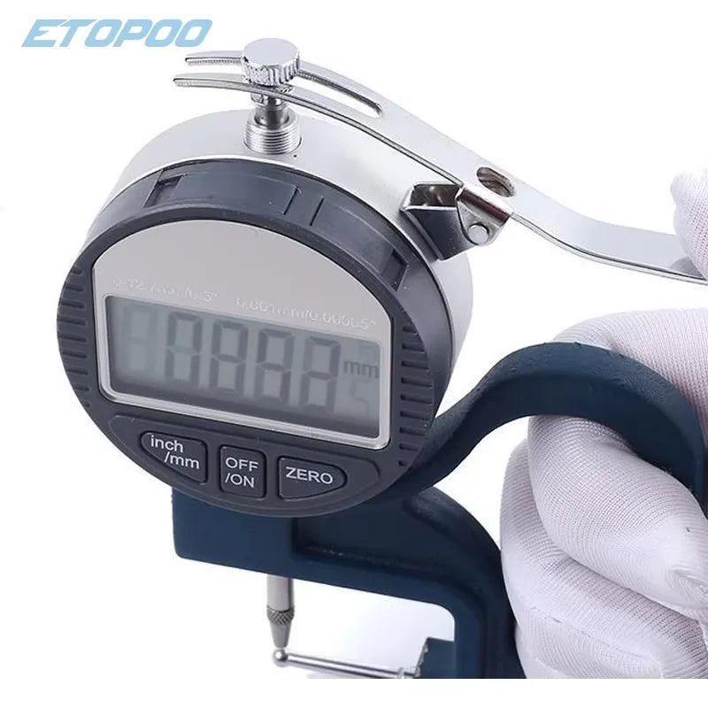 Professional Digital Display Thickness Gauge Range 0-10mm Accuracy 0.01mm Thickness Measurer for Pipe Tube Thickness Anvil