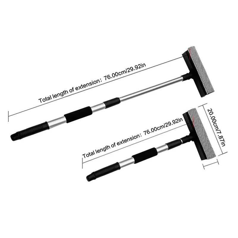 (BF06)1Pc Squeegee Car Window Cleaner Single Section/Retractable Pole Cleaning Window Brush Glass Squeegee Car Cleaning Tool