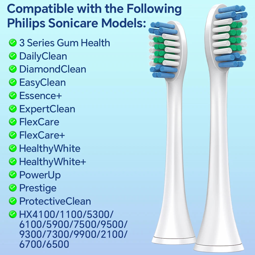 Toothbrush Travel Container & 4 Pack Professional Replacement Brush Heads Compatible with Philips Sonicare Electric Toothbrushes