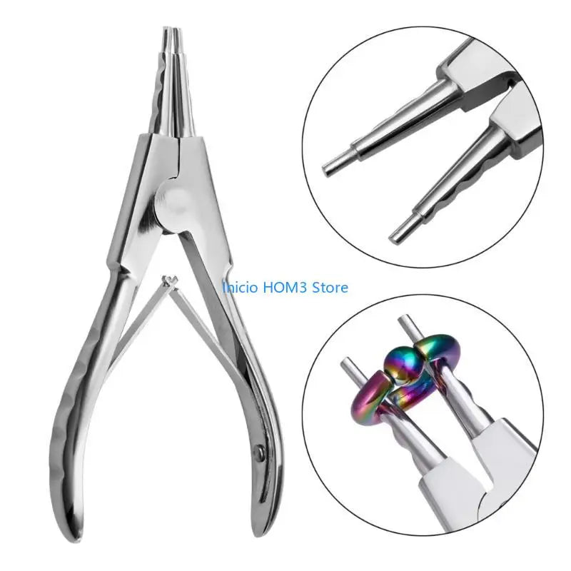 A5YD Stainless Steel Piercing Plier Professional Rings Opening Tool Closing Plier