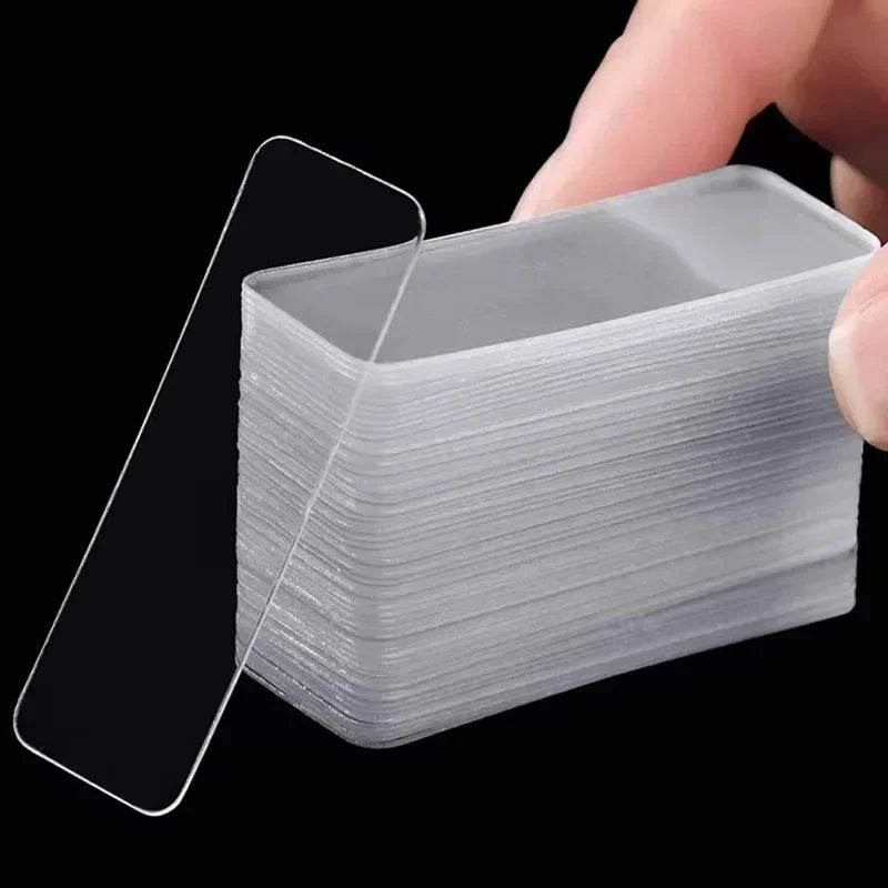 No Trace Reusable Square Adhesive Tape Removable Transparent Wall Mount Sticker Double Sided Adhesive Tape