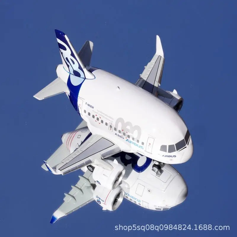 70102PA Airbus A320 Neo Cartoon Airplane Model Full Alloy Original Factory Collectible For Aviation Collectors Decor