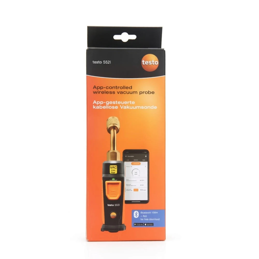 Testo 552i Wireless Digital Vacuum Probe Vacuum Gauge for HVAC Systems with APP