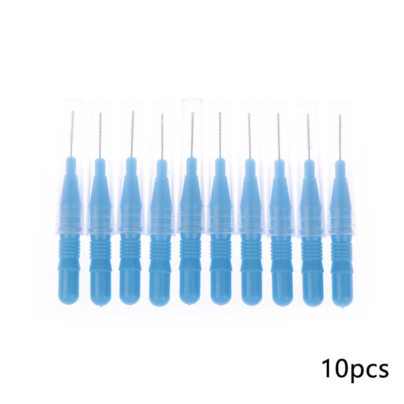 100Pcs Interdental Silicone Brushes Dental Toothpicks Brush Between Teeth With Thread Oral Cleaning Tools