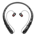 Neckband Headset Noise Canceling Workout Headphones Bluetooth-Compatible5.0 Retractable Earbuds with Mic for iPhone/Samsung/LG
