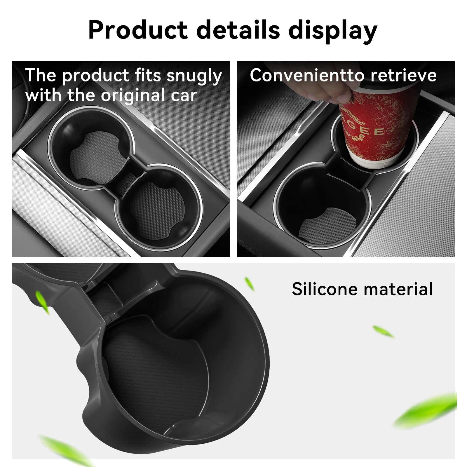 LUCKEASY for 2025 2026 Tesla Model Y Launch Juniper/Standard RWD/YL Car Water Cup Holder Tray Central Console Cup Box Tidying ﻿