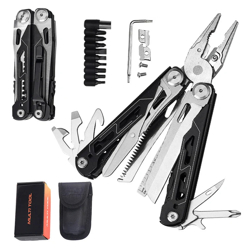 Multi-purpose Outdoor Folding Pliers Stainless Steel Folding For Outdoor Camping Bottle Opener Mobile Phone Repair Hand Tool