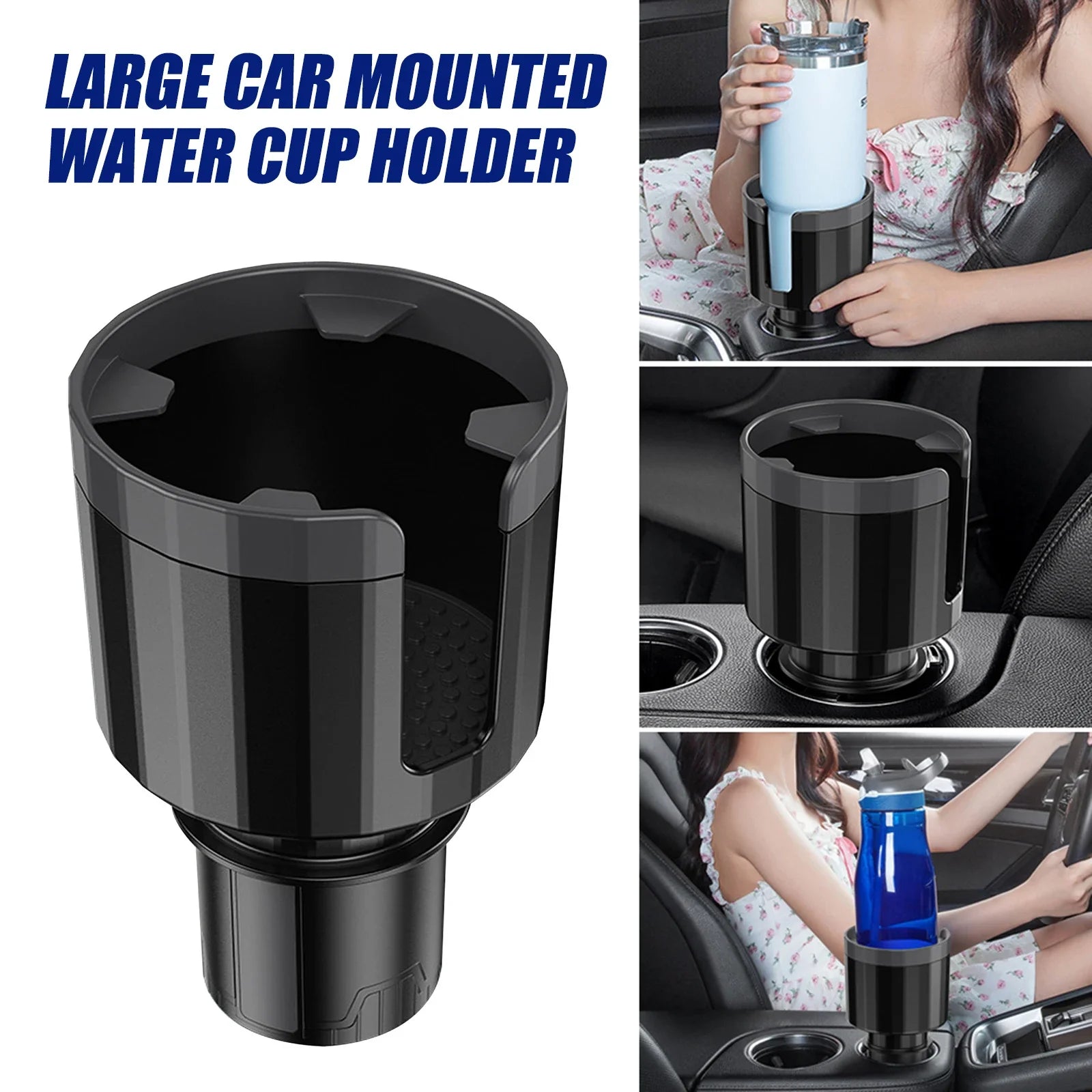 Car Cup Holder Expander Adjustable Base Beverage Bottle Holder Anti-slip Auto Drink Rack Stand for Auto Caravan Camper