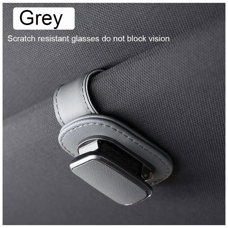 2024 Automotive Glasses Storage Clip Visor Sunglasses Holder Super Fiber Leather Automotive Interior Accessory Glasses Holder