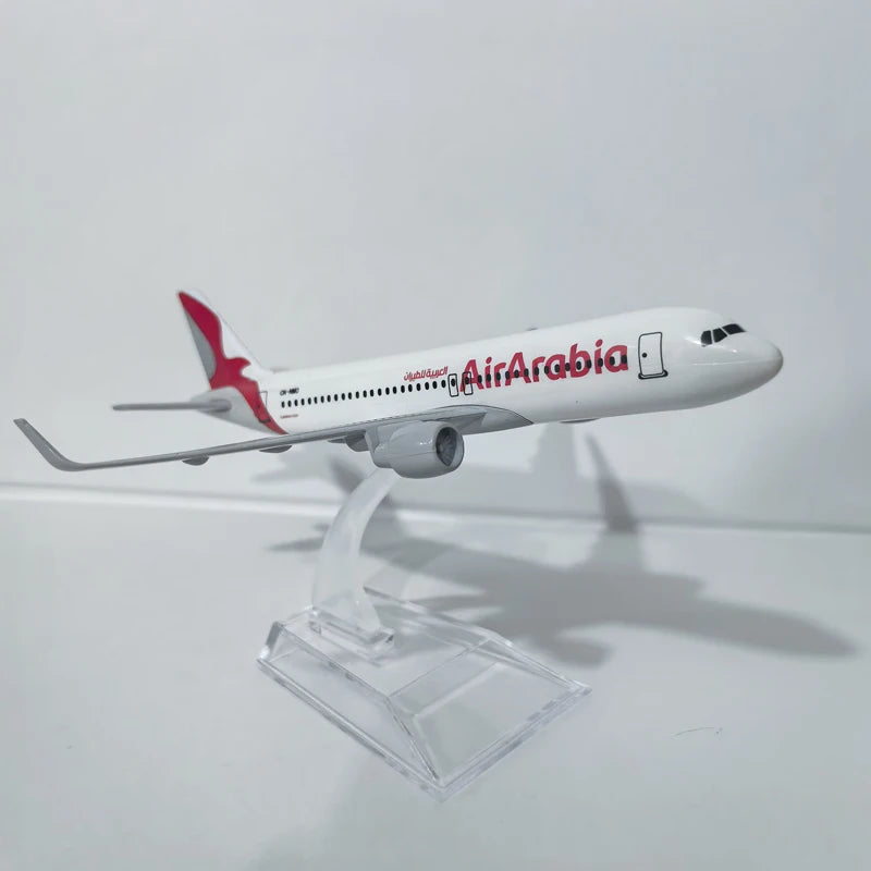 JASON TUTU 16cm Air Arabia Airbus 320 Airplane Model Airplane Diecast Metal 1/400 Scale Planes